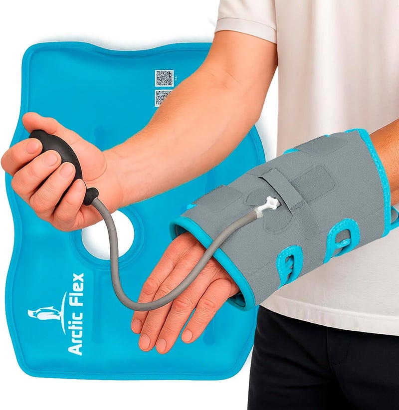 VIVE Wrist Ice Pack Wrap with Compression for Carpal Tunnel Relief  Hand Brace with Hot  Cold Therapy for Inflammation Arthritis Swelling  PostSurgery Gray - Image 1