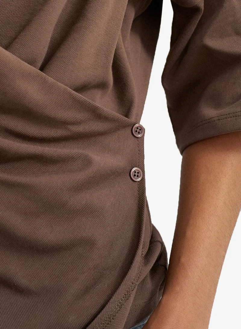 Topshop  Wrap Style T-Shirt for Women | Best Price UAE