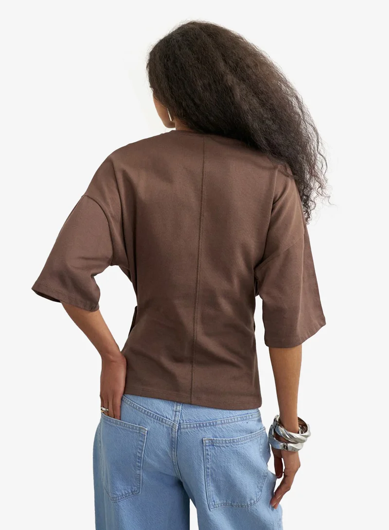 Topshop Wrap Style T-Shirt