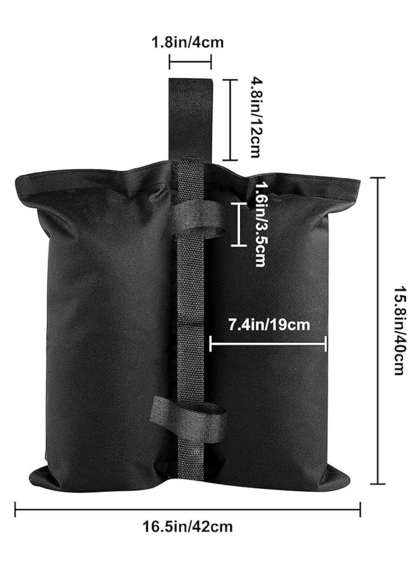 Sand Bags for Canopy Tent Heavy Duty Weights Sandbags Oxford Cloth Black Tent Fixed Sandbags, Large Capacity Good Leakproof Outdoor Sunshade Umbrella Sand Bag - Image 2