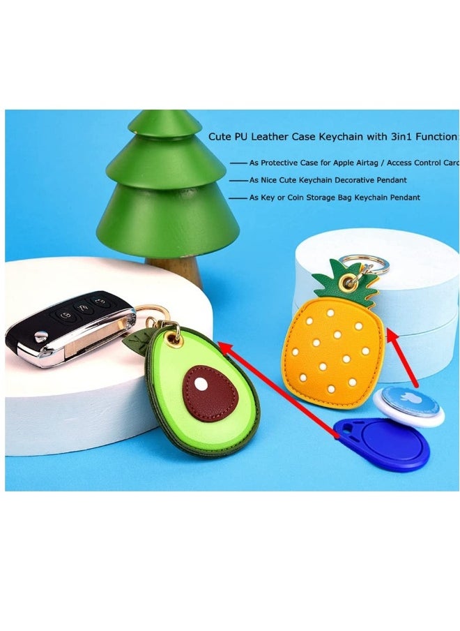 2 Pack 3 in 1 Protective Case Compatible with Huawei Tag / Tile Pro 2022 Mate Apple AirTag / Access Card Keychain Tracker Cover Key Ring for Bag / Suitcase, for Airtags Accessories