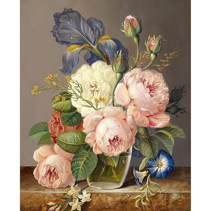 أكس سبرينج الطلاء حسب الرقم ، مجموعات الرسم DIY بالأرقام لقماش ديكور الغرفة ، طقم طلاء أكريليك DIY مع فرش ، مناسب للبالغين والأطفال الطلاب المبتدئين بدون إطار ، 40×50 سم