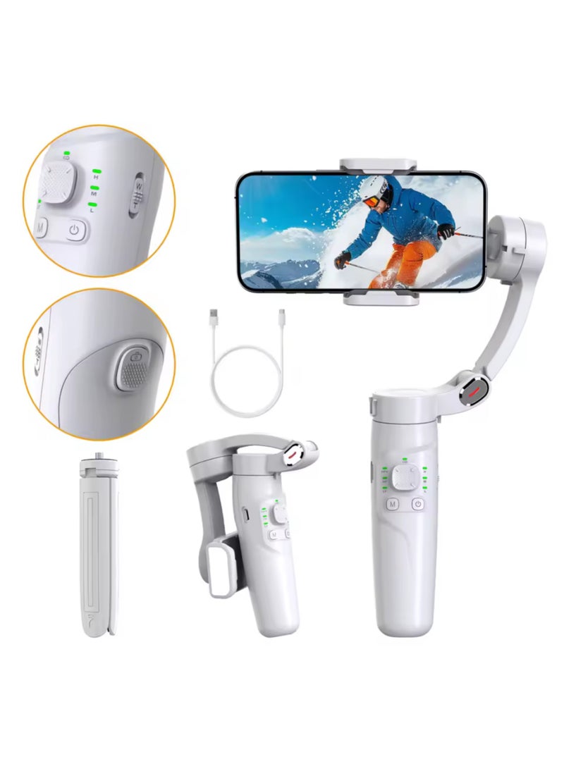 Professional Portable Smartphone Stabilizer with Advanced Anti-Shake Technology, Foldable Design, and Smart Tracking - Image 2