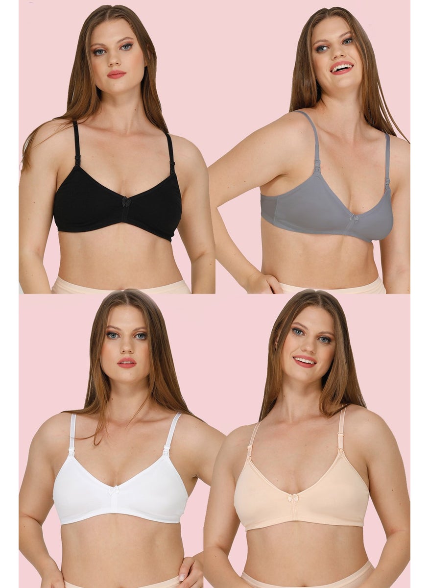 Parlingerie 4-Piece Nursing Bra Black-White-Nude-Grey  - Image 1