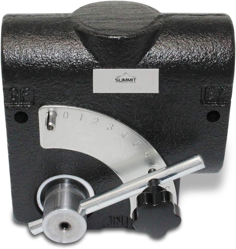 Summit Hydraulics Hydraulic Adjustable Variable Flow Control Valve, 0-30 GPM, 3/4” NPT Port Size - Image 2