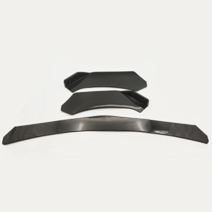 NTING Universal Car Front Bumper Lip, Adjustable Air Dam Body Kit Chin Spoiler Splitter Diffuser 5PCS/Set, Glossy Black - Image 4
