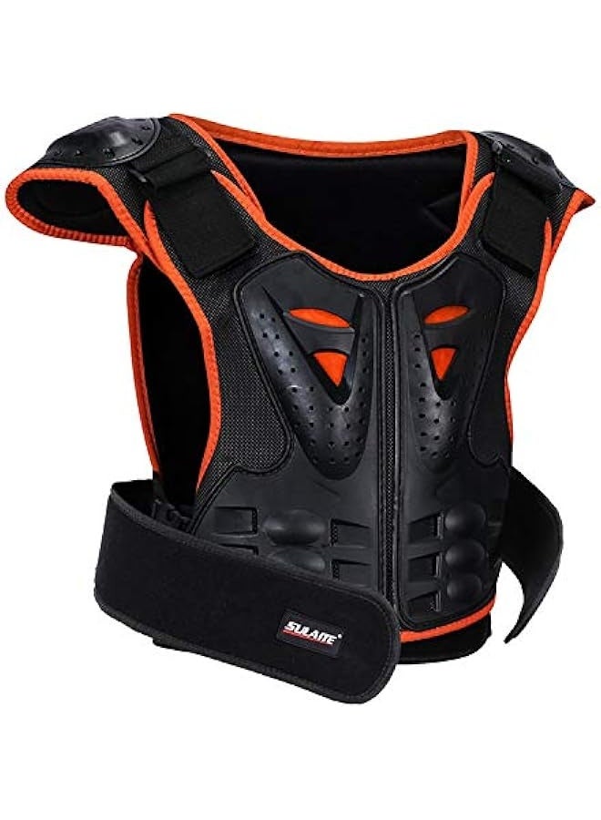 Sulaite Kids Chest Protector, Dirt Bike Motorcycle Motocross Protective Armor, Youth Riding Biking Vest Jacket, Full Body Back Spine Armor Gear Guard Protection - Image 1