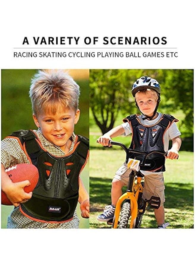 Sulaite Kids Chest Protector, Dirt Bike Motorcycle Motocross Protective Armor, Youth Riding Biking Vest Jacket, Full Body Back Spine Armor Gear Guard Protection - Image 2