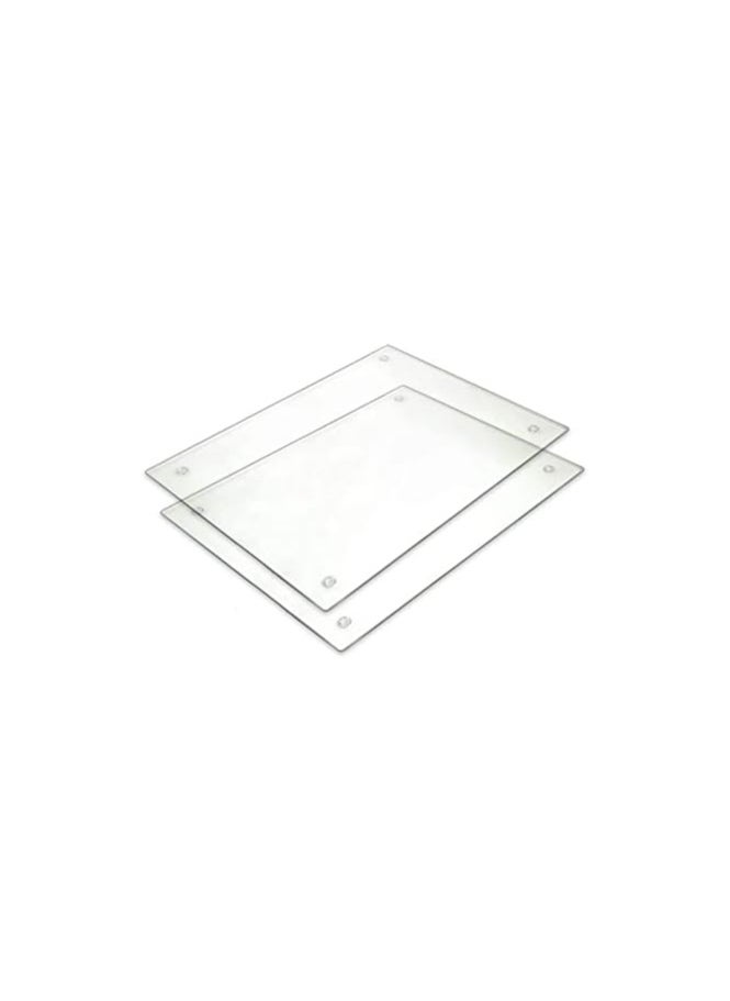 SS Tempered Glass Cutting Board Long Lasting Clear Glass Scratch, Heat, Shatter Resistant, Dishwasher Safe. (XLarge 16x20")  - Image 3