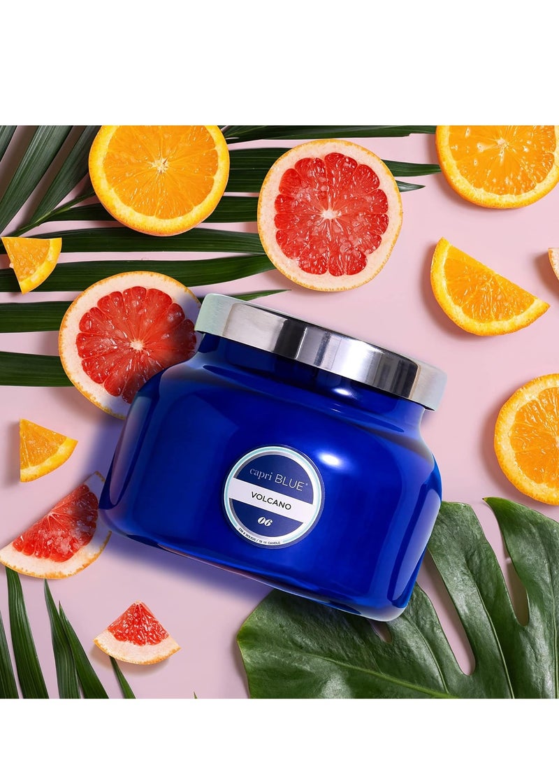 Capri Blue Capri Blue Volcano Scented Candles - Luxury Candles for Home Scented with Tropical Fruit & Sugared Citrus - Soy Candle Wax Blend - Tropical Candle - Jar Candles - Blue Candle (19 oz) - Image 4