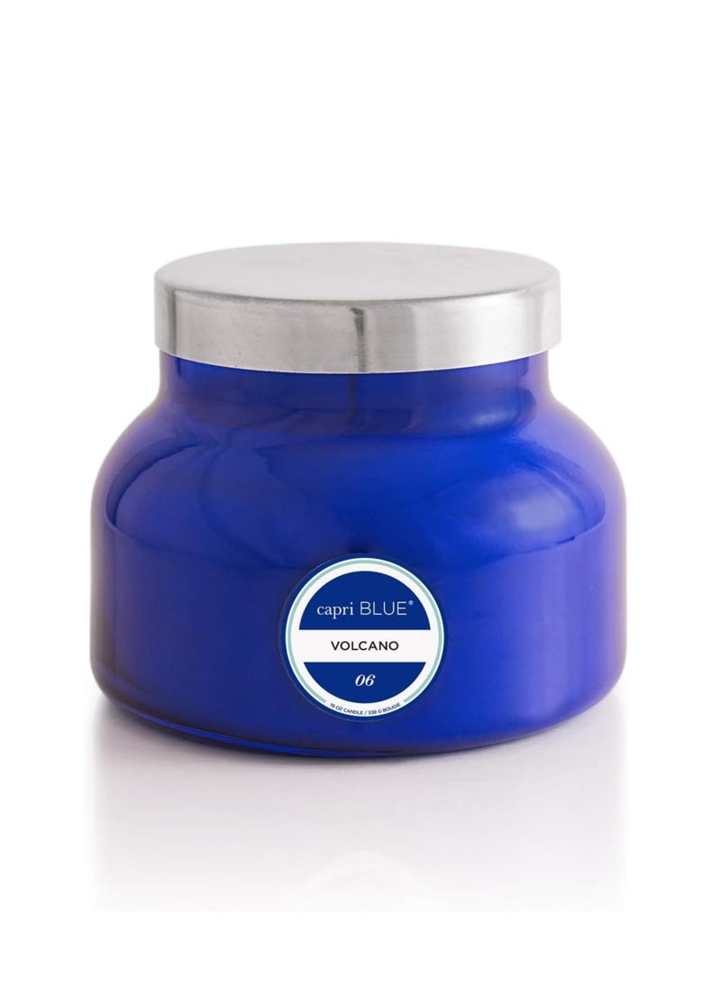 Capri Blue - Capri Blue Volcano Scented Candles - Luxury Candles for Home Scented with Tropical Fruit & Sugared Citrus - Soy Candle Wax Blend - Tropical Candle - Jar Candles - Blue Candle (19 oz) - Image 1