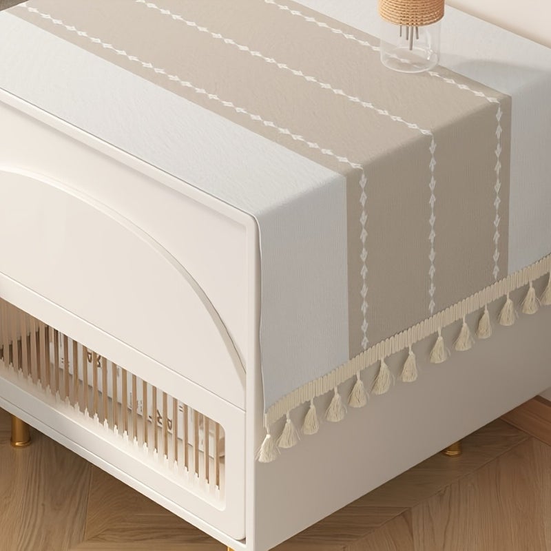 Luxury Bedside Table Cover - Small Rectangular Dustproof Cloth for Bedroom, Microwave & Fridge, 40x80cm - Image 4