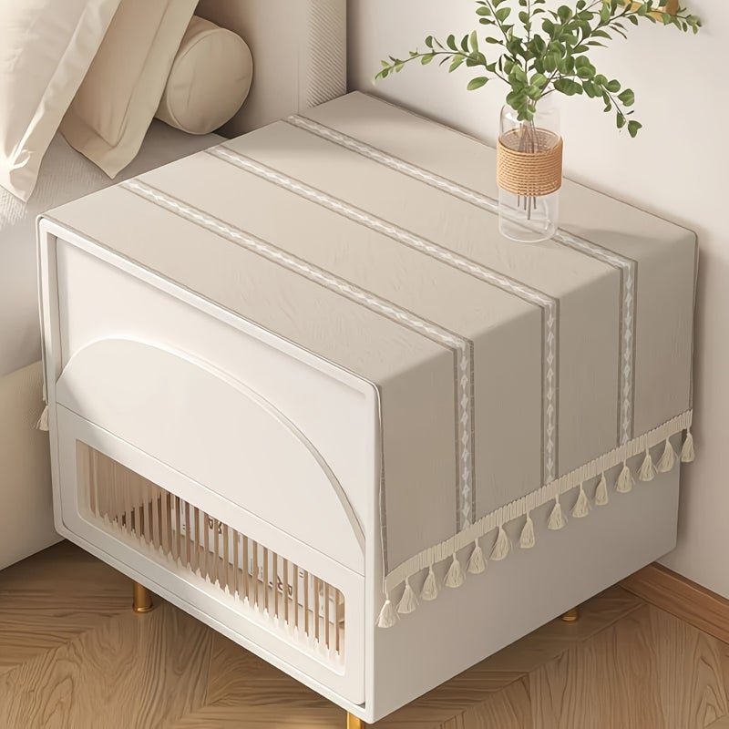 Luxury Bedside Table Cover - Small Rectangular Dustproof Cloth for Bedroom, Microwave & Fridge, 40x80cm - Image 2