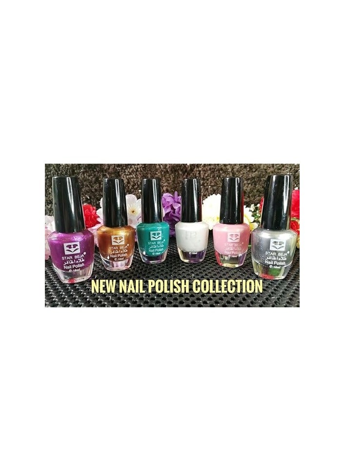 ستار بيجا مجموعة طلاء أظافر ستار بيجا رقم 002، ألوان متنوعة، عبوة من 12 قطعة بحجم 20 مل - Image 4