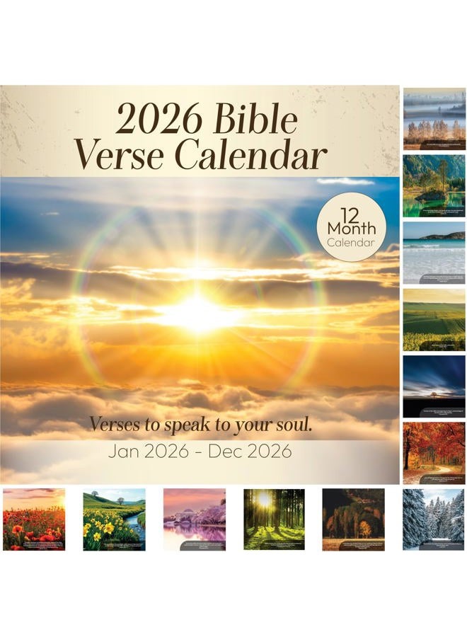 BOYESE 2026 Christian Wall Calendar, 2026 Bible Verse Calendar, 12 Monthly Spiritual Religious Scripture Gifts for Men Women NIV Bible Quotes Catholic Gift - Image 1