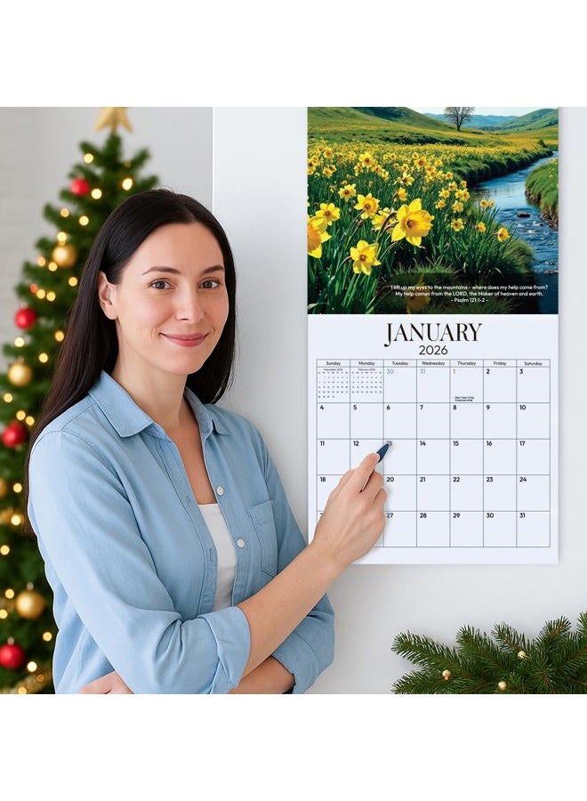 BOYESE 2026 Christian Wall Calendar, 2026 Bible Verse Calendar, 12 Monthly Spiritual Religious Scripture Gifts for Men Women NIV Bible Quotes Catholic Gift - Image 2