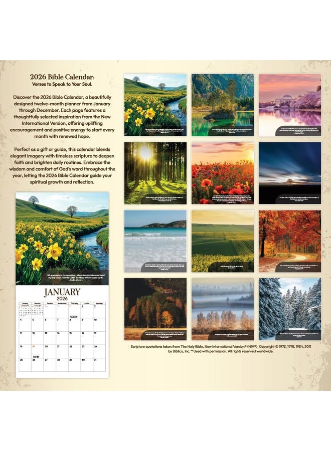 BOYESE 2026 Christian Wall Calendar, 2026 Bible Verse Calendar, 12 Monthly Spiritual Religious Scripture Gifts for Men Women NIV Bible Quotes Catholic Gift - Image 5