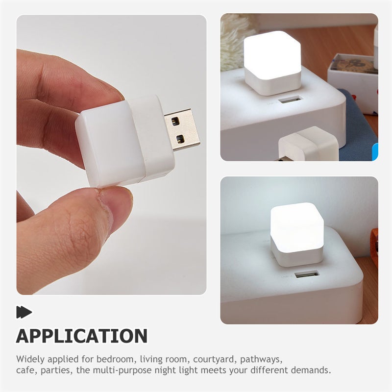 🏠 مصابيح ليلية مربعة حديثة بحجم مدمج ومتوافقة مع USB لتعزيز أجواء غرفة النوم - Image 4