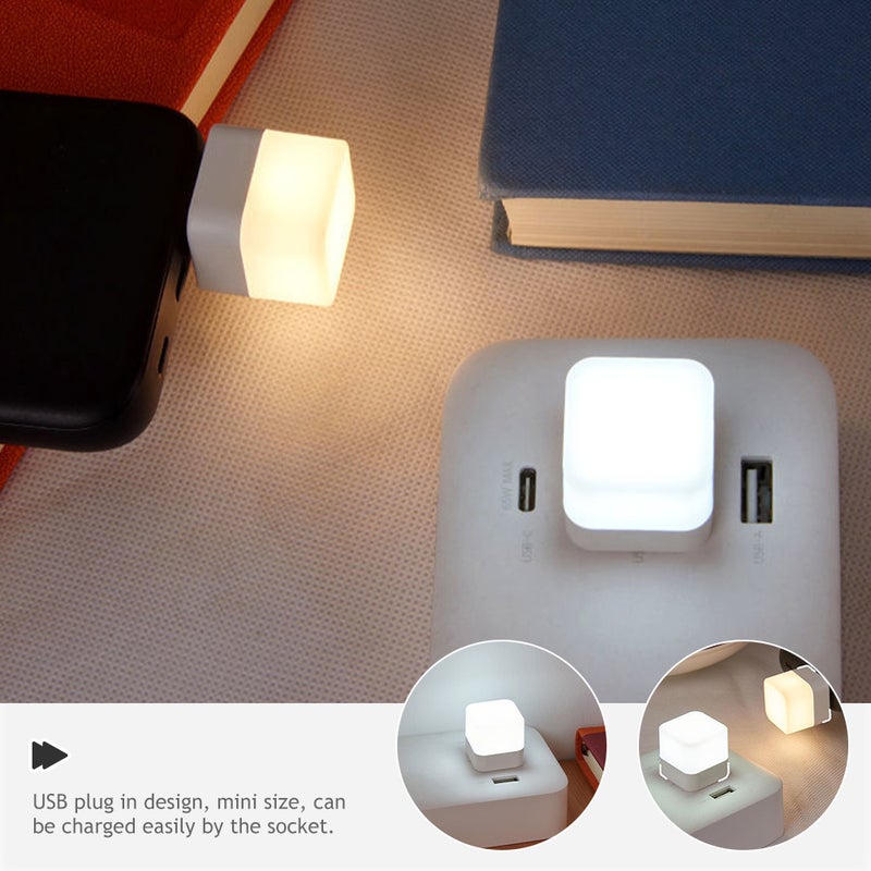 🏠 مصابيح ليلية مربعة حديثة بحجم مدمج ومتوافقة مع USB لتعزيز أجواء غرفة النوم - Image 3