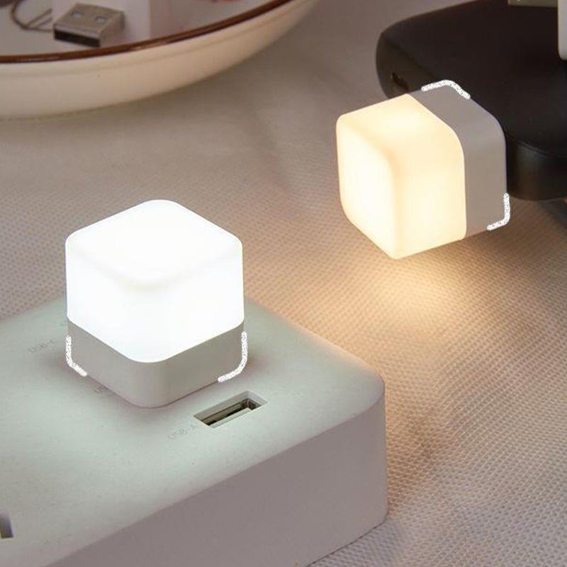 🏠 مصابيح ليلية مربعة حديثة بحجم مدمج ومتوافقة مع USB لتعزيز أجواء غرفة النوم - Image 1