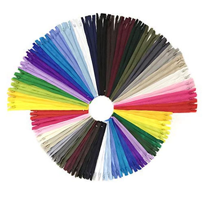 96 PCS 30CM12 INCH AND 23CM9INCH MULTICOLOR NYLON COIL ZIPPERS FOR SEWING AND CRAFTS 24 COLORS