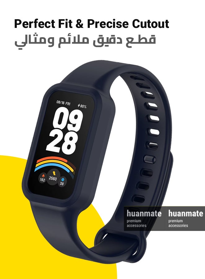 هووانميت سوار بديل لساعة شاومي سمارت باند 9 آكتيف - مصنوع من سيليكون ناعم عالي الجودة، خفيف الوزن، أنيق ومتين - سهل التركيب - حزام بديل لساعة شاومي سمارت باند 9 آكتيف  - Image 2