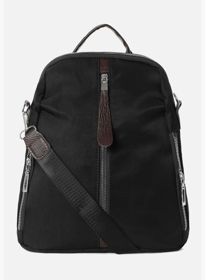 Haute Sauce Solid Casual Backpack with Zip Lock For Women