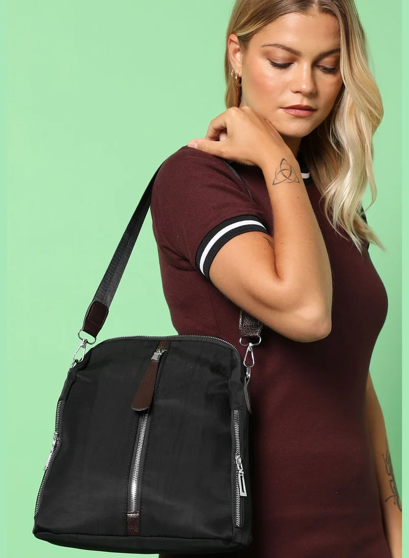 Haute Sauce Solid Casual Backpack with Zip Lock For Women