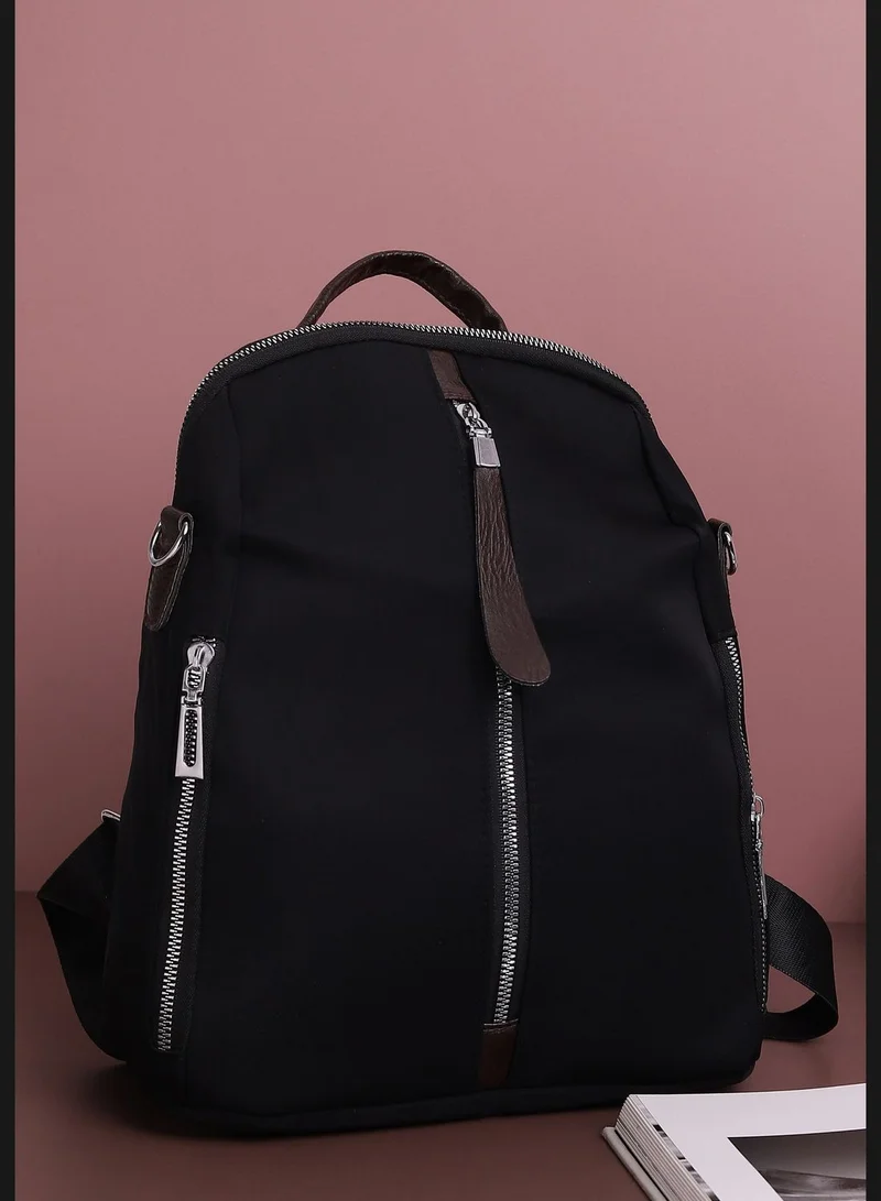 Haute Sauce Solid Casual Backpack with Zip Lock For Women