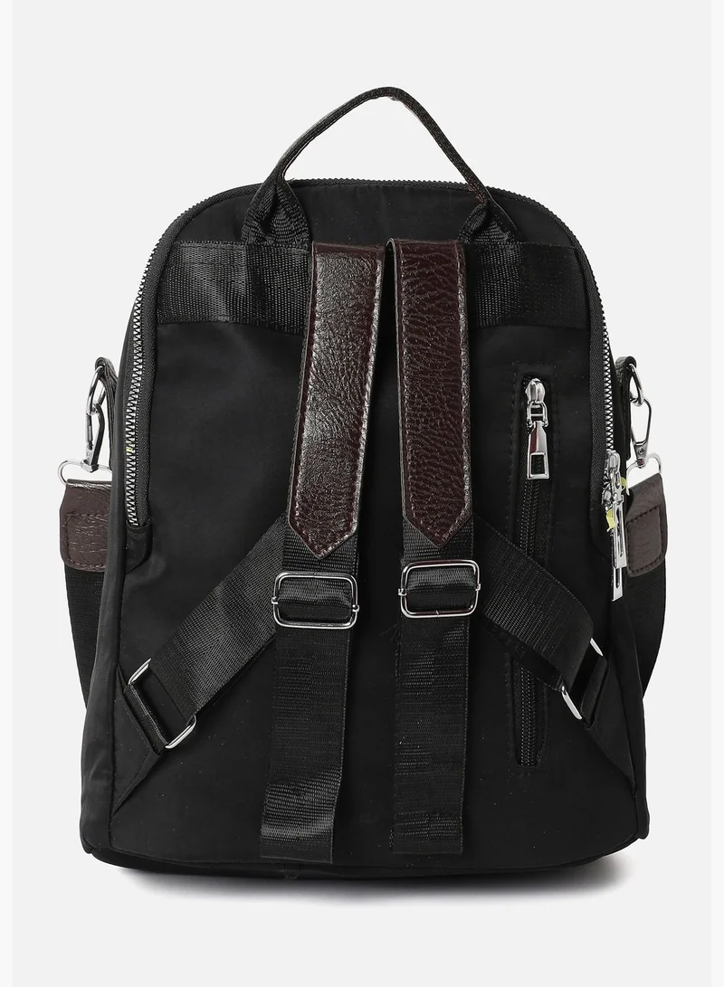 Haute Sauce Solid Casual Backpack with Zip Lock For Women
