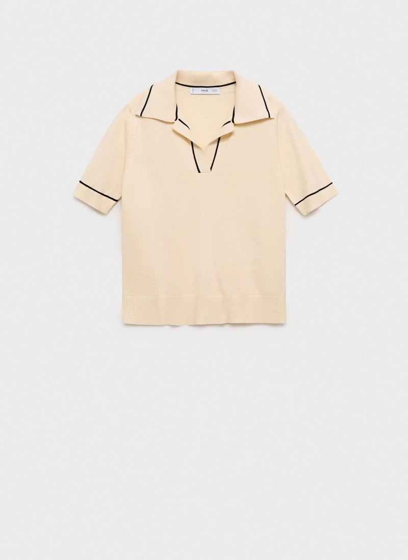 MANGO Polo-neck sweater with contrasting trims - Image 5