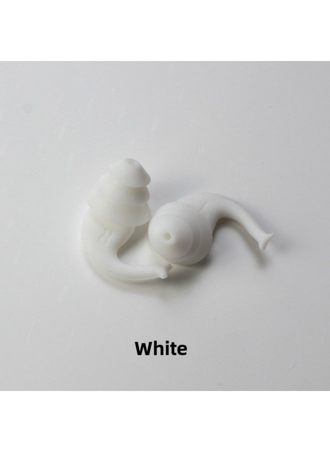 Generic - [Arrival] Soundproof Earplugs Anti-noise Sleep Earplugs Anti-water Silicone Earplugs Swimming Earplugs Factory-Color:White-no Packaging - Image 1