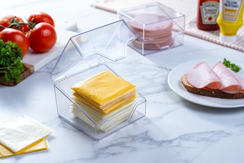 Pikanty American Sliced Cheese Holder | Airtight Storage Container for Fridge | Hinged Lid | Dishwasher Safe | Holds 24 Slices | Made in USA - Image 5