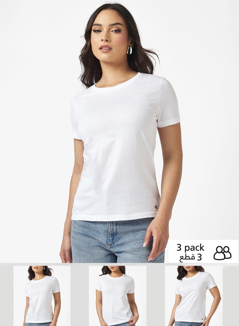 CALVIN KLEIN COTTON TEE 3PK - Image 1