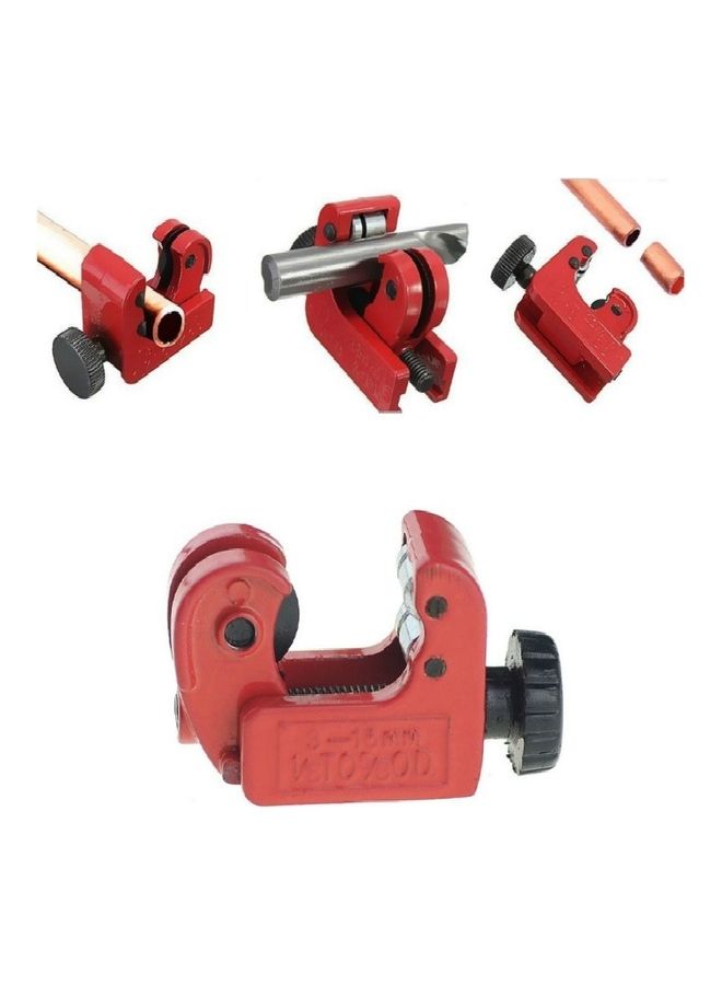 NIBEMINENT Mini Copper Aluminum Iron Metal Tube Slice Cutter Pipe Knife Cut Plumbing Tool Red/Black - Image 1