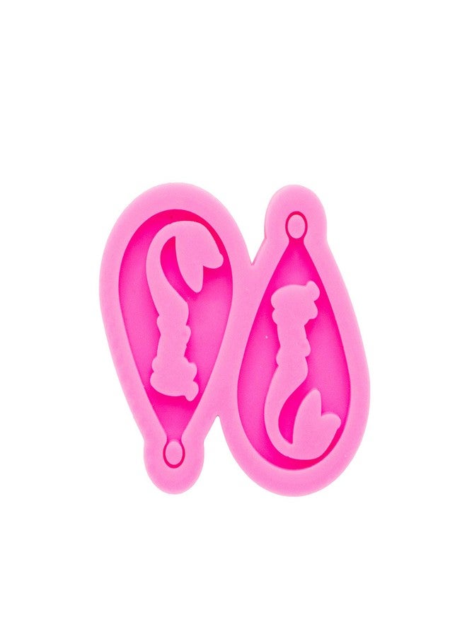 Angel Wings Super Glossy Mermaid Style Tear Drop Shape Hollow Out Earrings Mold Epoxy Resin Mold Earring Silicone Mold Handmade Fish Tail Women Fashion Jewelry Resin Casting Molds for Epoxy Resin, Pendant Craft - Image 1