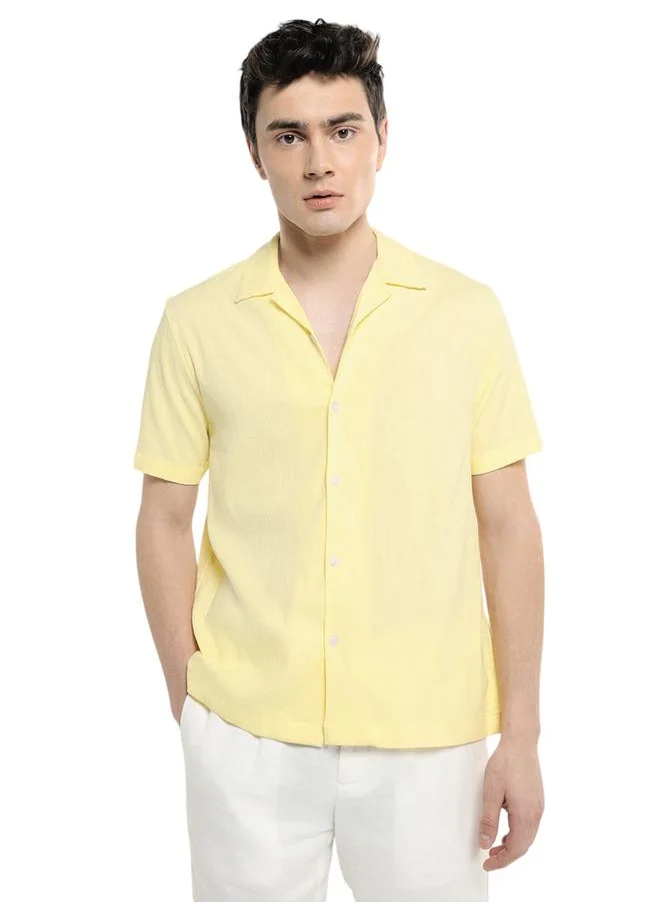 دينيس لينغو Textured Casual Shirt with Buttons by Styli