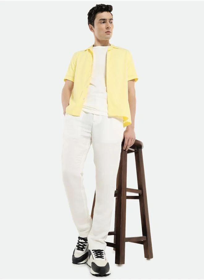 دينيس لينغو Textured Casual Shirt with Buttons by Styli