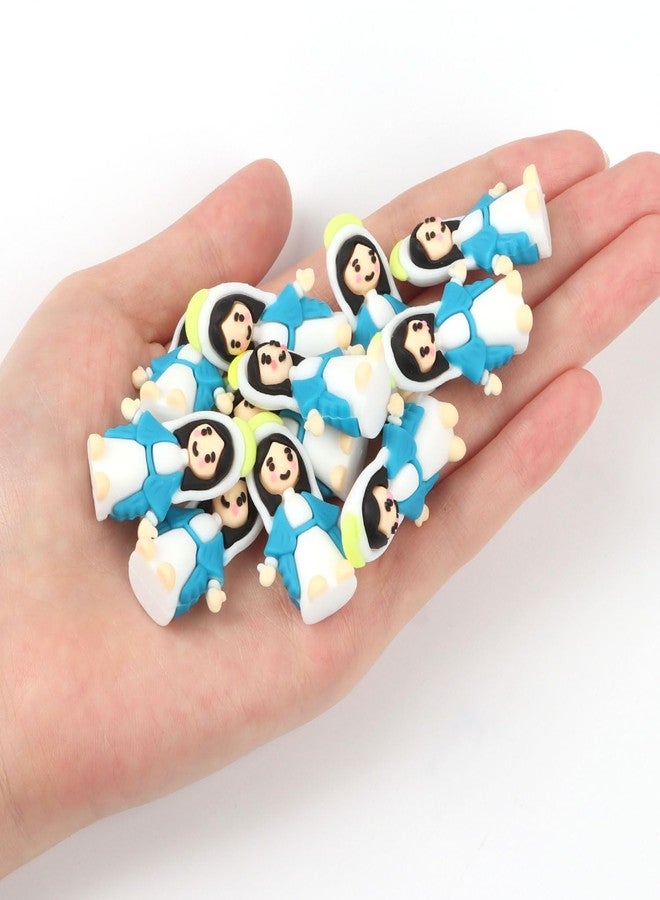 JOFONY 30PCS Little Virgin Mary Figurines,Mini Virgin Mary Dolls Bulk Little Figures to Hide and Seek Sunday School Easter Eggs Stuffers Baptism Gift Religious Party Favors（Blue） - Image 4