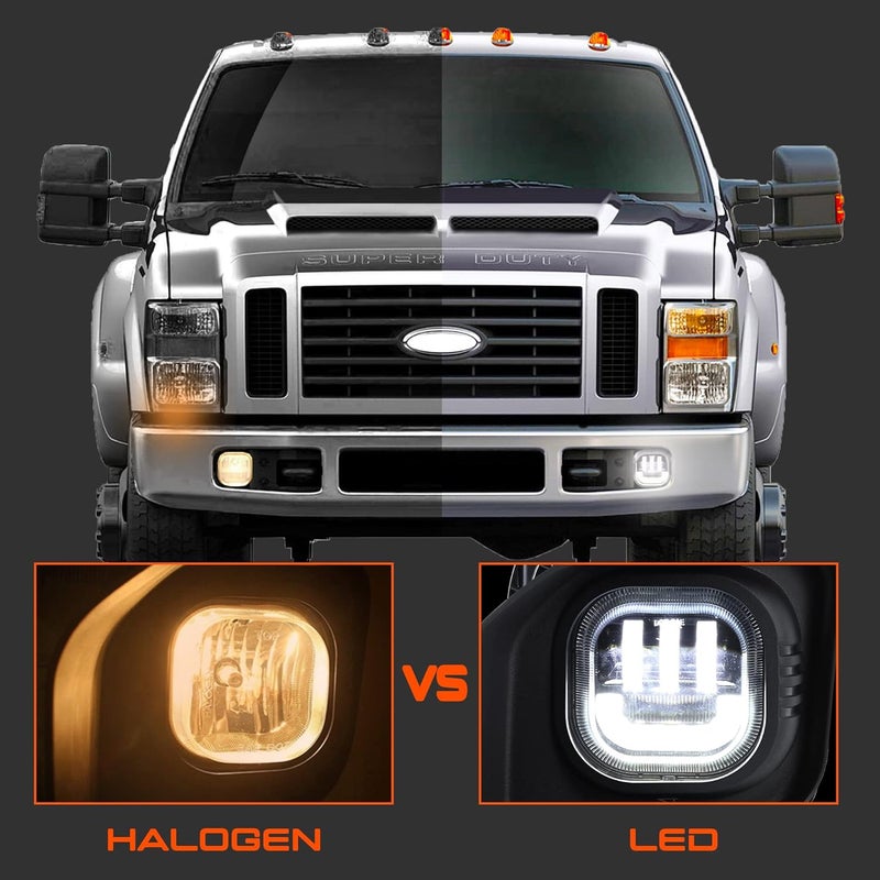 DRFG LED Fog Lights with DRL for 2008-2010 Ford F250 F350 F450 Super Duty - Image 3