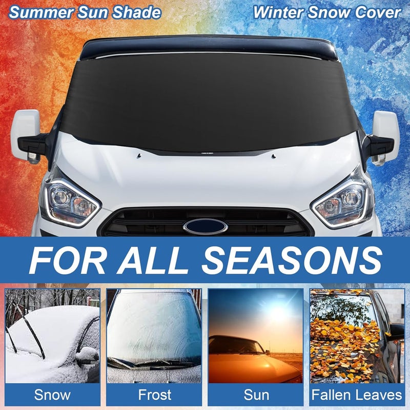 CICMOD Windscreen Cover for Ford Transit Custom - Winter Protection Against Frost, Ice, and Dust - Image 4