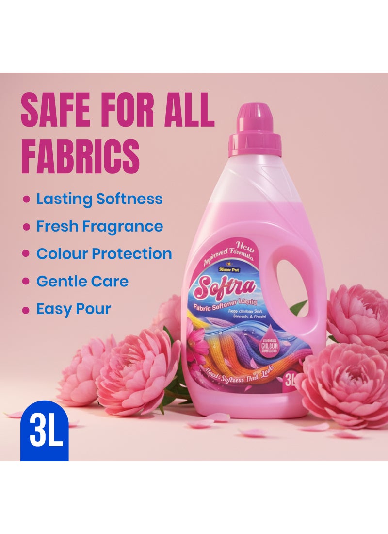 Silver Pot Silverpot Fabric Softener Liquid Pink Floral 3L - Image 4