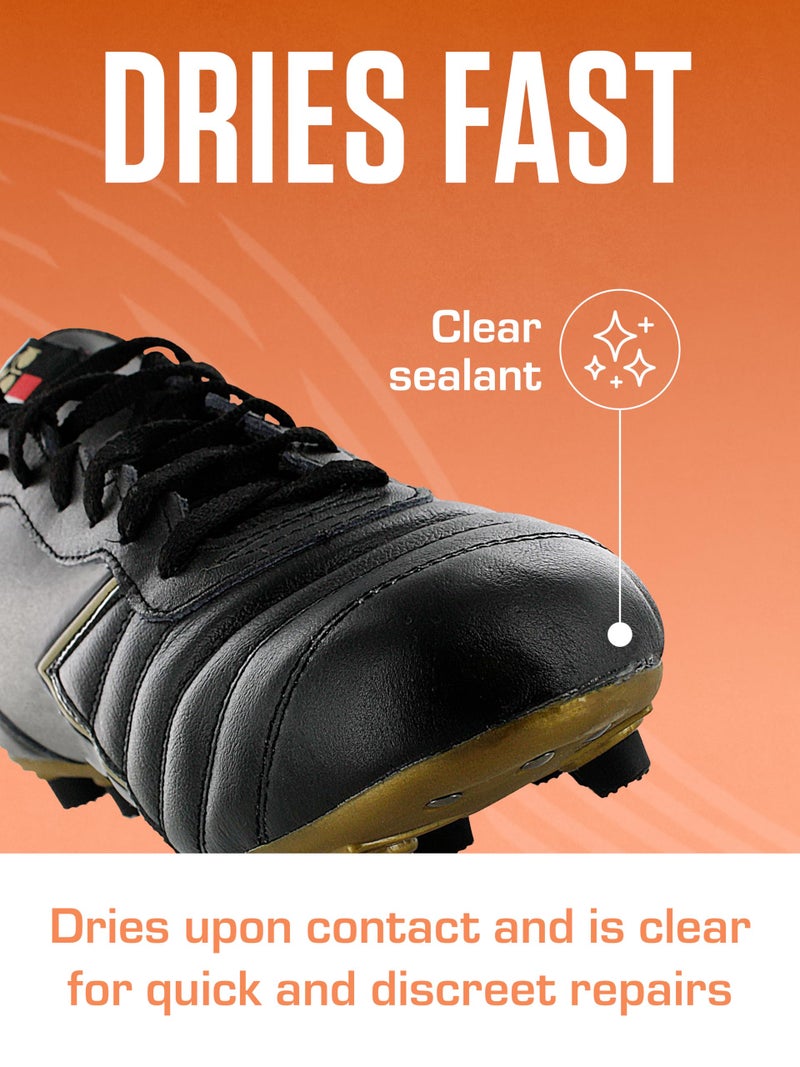 SOF SOLE Original Shoe Goo - 3.7 fl oz Tube - Clear Shoe Glue - Repairs Soles, Heels, Patches Small Holes - Bonds on Contact, Dries Within 24 Hrs, Waterproof - Works on Leather, Rubber, Vinyl, Canvas - Image 4