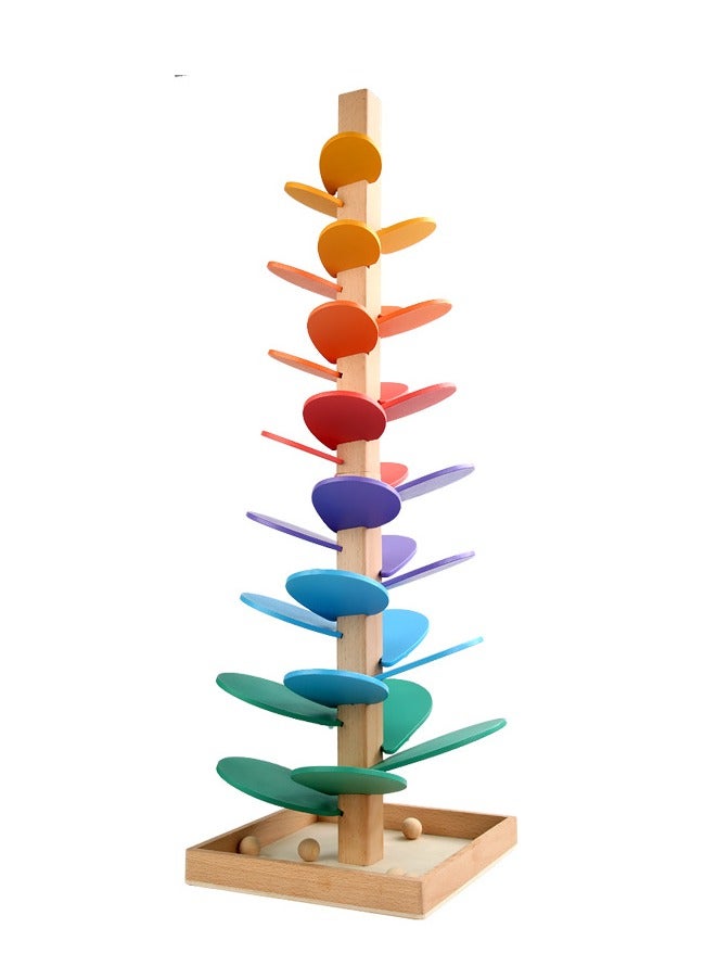 Wooden Marble Run Music Tree Montessori Toys for Kids 3+ Years Old Marble Ball Run Learning Game Wood Color Sorting Toys for 4-8 Boys and Girls Birthday - Image 1