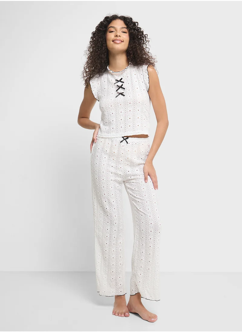 Ginger Knitted T-Shirt & Pyjama Set