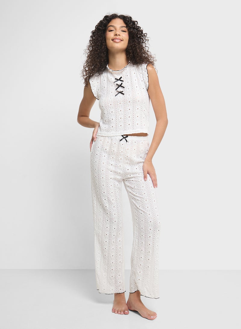 Ginger Knitted T-Shirt & Pyjama Set  - Image 1
