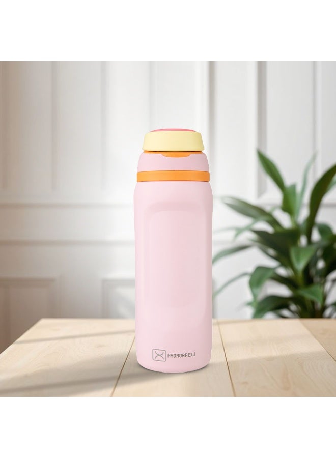 Hydrobrew Personalized Sip Switch Stainless Steel Water Bottle - Pink Sorbet - Image 2