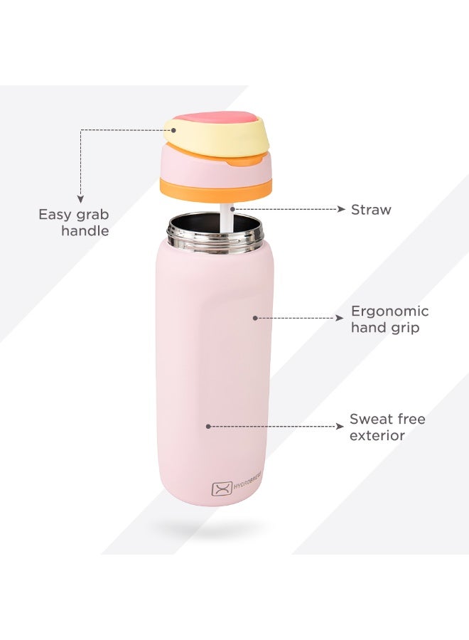 Hydrobrew Personalized Sip Switch Stainless Steel Water Bottle - Pink Sorbet - Image 3
