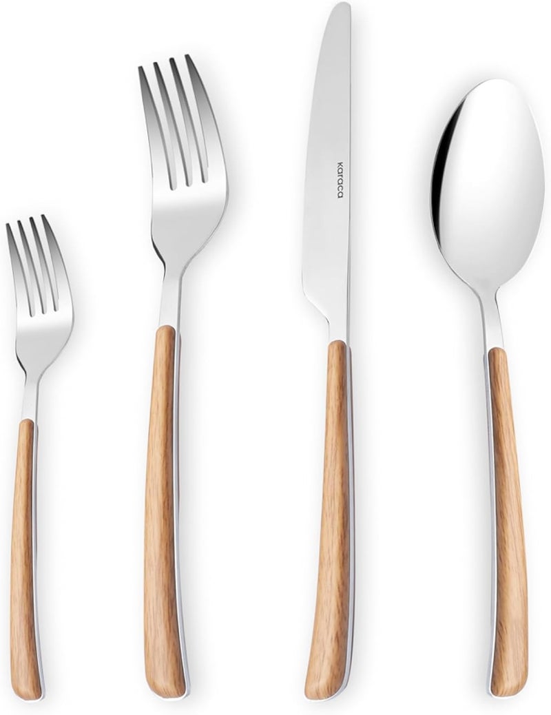 Karaca Melia Cutlery Set for 6 People, 24 Pieces, Elegant Cutlery Ensemble for Stylish Table Culture