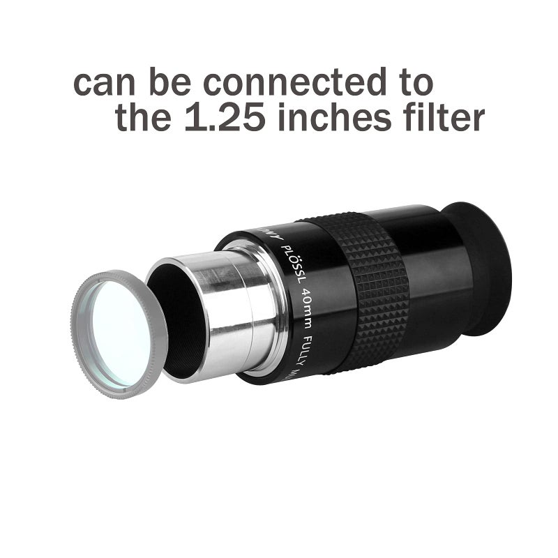 SVBONY SVBONY SV131 Plossl Eyepiece, 1.25 Inches 40mm Telescope Lenses, 4 Elements Design 48 Degrees Field of View Telescope Eyepiece with Filter Threaded for Telescope - Image 3